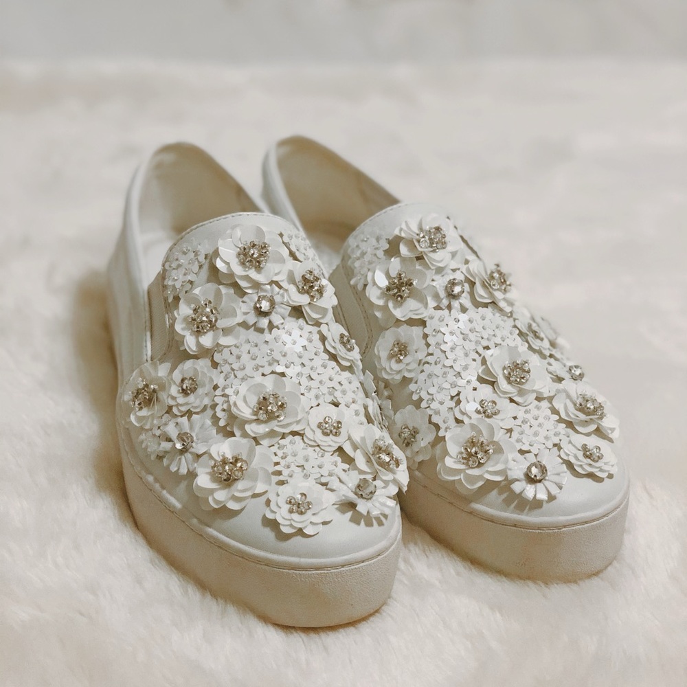 Michael Kors Embelished White Sneakers 9